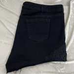 Torrid  black denim shorts size 24 cutout embroidery Photo 10