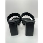 Anne Klein Sandals Womens Size 5.5 Black Braided Double Strap Slip On Heels Photo 4