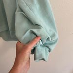 Alice + Olivia  Gaia Embroidered Blouson Sleeve Sweatshirt - Blue Photo 8