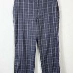 Abercrombie & Fitch Simone Grey Plaid High Rise Ankle Flare Trouser Pants Size L Photo 0