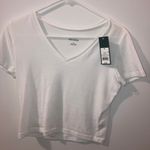 Wild Flower White V Neck Crop Top Photo 1