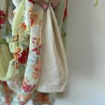 Anthropologie Fig and Flower Women's Boho Floral Print‎ Tiered Maxi Dress Sz S Green Photo 7