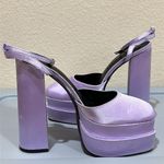 Dolls Kill  Lilac Satin Moonchild Platform Heels Photo 6