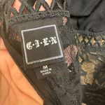 CIEN Black Lace Bell Sleeve Witchy Goth Whimsygoth Bodysuit Medium Photo 6