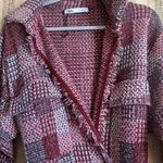 ZARA  NWOT Tweed Cardigan Blazer Jacket Coat Size Small Pink Red Women’s Clothing Photo 4
