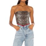 superdown Revolve  Leopard Print Strapless Scarf Tube Top Photo 5