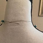 Women’s Bead Costume Necklace Beaded Blue / Green Glass Bronze Tone Choker Photo 6