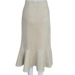 Messini Womens Beige Trumpet Hem Skirt Career Office Party Cocktail Size L Tan Size L Photo 4