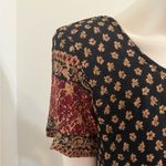 Doll Style Vintage S. Roberts Rayon Dress Black Brown Fall Fashion L/XL Size L Photo 3