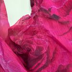 Amanda Uprichard  Dress Womens Large Pink Floral Roma Gown Ruched‎ Slit Side Photo 12