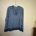 Kuhl Stria Outdoor Thermal Blue Striped Hoodie Long Sleeve Kangaroo Pocket Top Photo 9