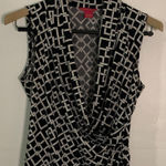 Sunny Leigh  Black and White Patterned Blouse Photo 0