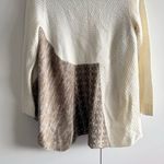 Style & Co Cozy Brown and White Knit Flowy Cardigan Photo 4