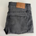 Madewell 9" High Rise Skinny Jeans Torn Knees Charcoal Gray Blk Raw Hem Size 28 Photo 10