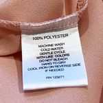 Wishful park NEW Hi Low Bell Sleeve Blush Pink Zipper Blouse Top Pullover Medium Photo 5