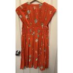 Free People Greatest Day Mini Dress Orange Floral Festival Boho Beach Size XS Photo 6