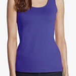 CHICO'S‎ Microfiber Contemporary Royal Blue Slimming Scoop Neck Tank Sz2/L Size 2 Photo 0