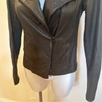 Vince  Brown Leather Jacket sz S Fitted Leather Zipper Jacket Photo 1