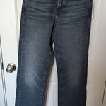 7 For All Mankind NWT  High Rise Tess Trouser W26 Raw Hem Dark Wash Photo 0