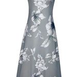 Long Sleeveless Spaghetti Strap Floral Print SlingBack Dress Gray Size XXL Photo 1