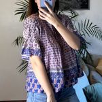 Sea New York Bianca Pintucked top violet Blouse Size 4 100% cotton Purple Photo 1