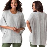 Vineyard Vines Oversized Poncho Sweater Alpaca Wool Blend Gray Womens XS/S Photo 1