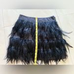 Finesse Feather Skirt black mini zippers Feather satin waist band Small Photo 7