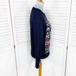 J.Crew  Aztec Fair‎ Isle Jacquard Stich Wool Sweater Blue XS Crewneck Pullover Photo 3