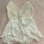 Mesh Crochet Top Size M Brand New White Photo 0
