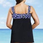 Longitude  Starburst Tie Front Empire Swimdress Swimsuit Size 12 EUC #1007 Photo 1