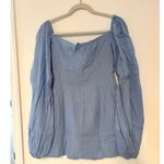 NWT RUMER Camille Long Sleeve Mini Dress In Blue Size XS Photo 5