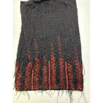 Parker Red/Black Monaco Beaded Feather Hem Flapper Mini Dress Size S Photo 7