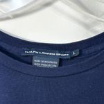 Ralph Lauren Sport Large T-Shirt Top Navy Blue Cotton Short Sleeve Preppy 1365 Photo 2