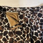 Calvin Klein  Lined Belted Skirt Linen Blend Animal Print Photo 4