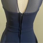 B Darlin Fit & Flare Halter Mini Dress sz 1/2 Navy Blue Mesh Cutout Party Dress Photo 10