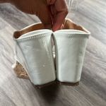 Adrienne Vittadini  Cream Wedge Sandals 8.5 Women’s Patent Leather Photo 6