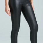 Commando  faux croc black Leggings women’s size medium new w/ imperfection Photo 0