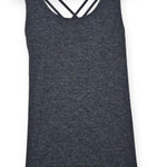 easel  Strappy Back Tank Top For Women Size S Charcoal Gray Photo 0