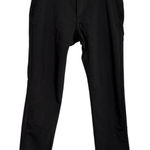 ZARA Chino Ankle Wide Leg Trouser Dress Pant Stretch Straight Leg Pocket S Black Photo 0