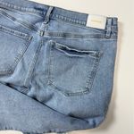 EXPRESS High Rise Straight Ankle Distressed Denim Jean | Size 12L Photo 2