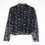 Rebecca Taylor  Silk Blend Velvet Animal Print Bomber Jacket S Photo 2