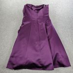 DaVinci Prom Dress Womens 14 Purple Satin Strapless Jeweled Band Formal Cocktail Photo 5