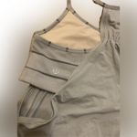 Lululemon No Limits Light Gray Caymen Draped Stripe Yoga Sports Bra Tank Top 6 Photo 11