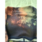 Women's FLEO Leggings S Black Orange Tie Photo 3