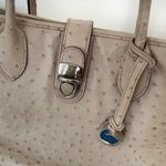 Dooney & Bourke Leather Bag Ostrich Embossed Double Handle Photo 6