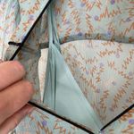 Coach Printed Long Chiffon V Neck Turquoise Brown Dress Size 2 Photo 11