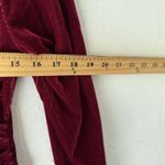 Chocolate Dress Womens Medium Red Velvet Long Sleeve Ruched Wrap Vampire Witchy Photo 2