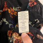 Free People  Sweet Escape Cropped Cotton Blouse Black Floral Size Medium Photo 8