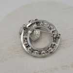 Sterling Silver Multi Color Rhinestone Wreath Brooch Pin Set Mother's Day Gift Photo 4