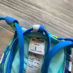 Hollister blue floral bikini top size L Photo 3